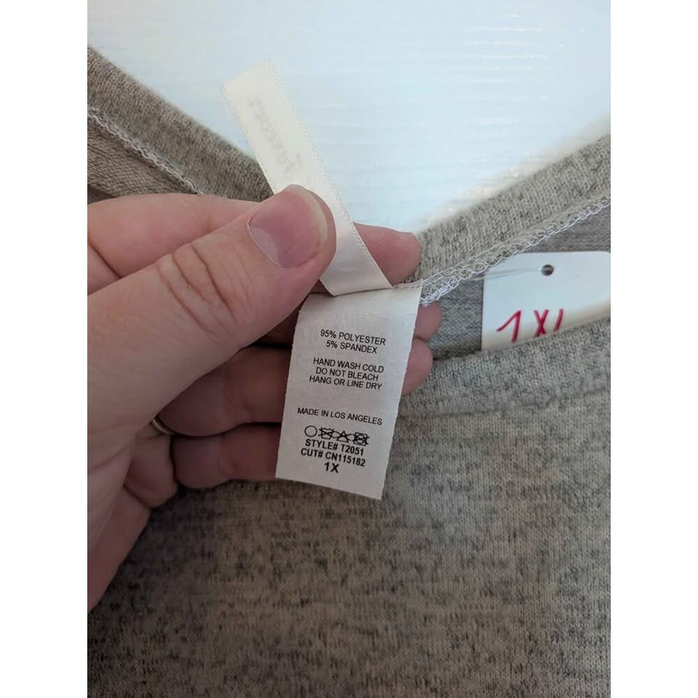 Plus Size Fuzzy Trim Sweater - Picture 4 of 4